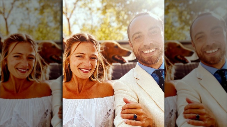 James Middleton and his wife take a selfie