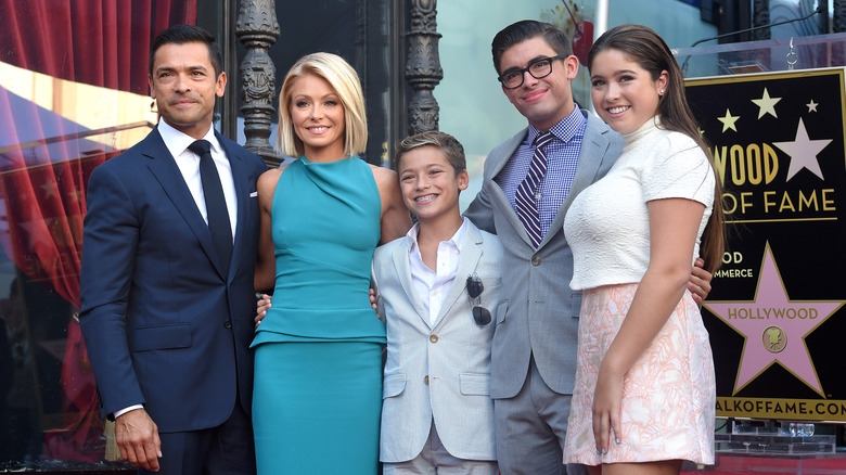 Kelly RIpa and Family at her Hollywood Walk of Fame ceremony