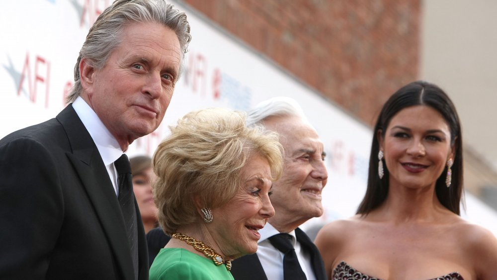 Kirk and Anne Douglas with Michael Douglas and Catherine Zeta-Jones