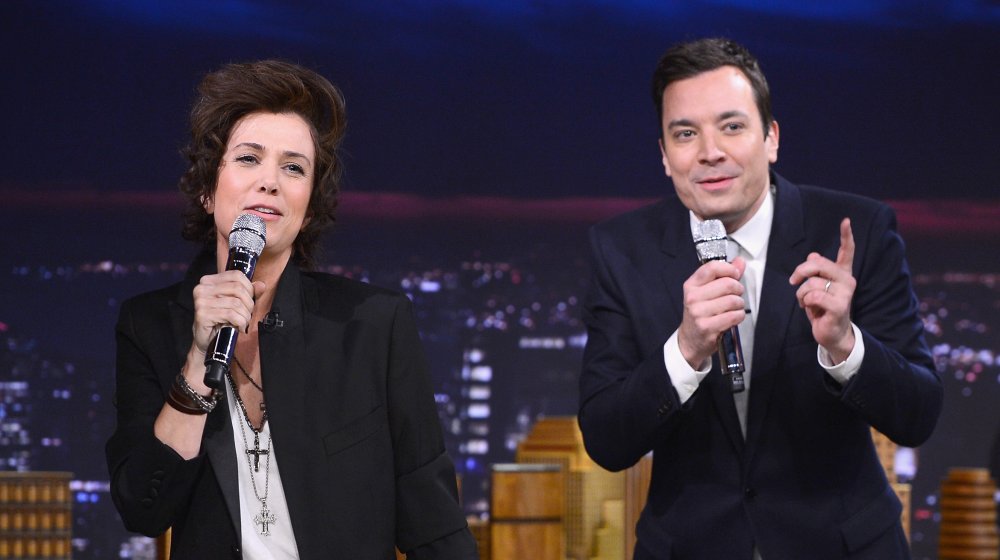 Kristen Wiig and Jimmy Fallon on The Tonight Show