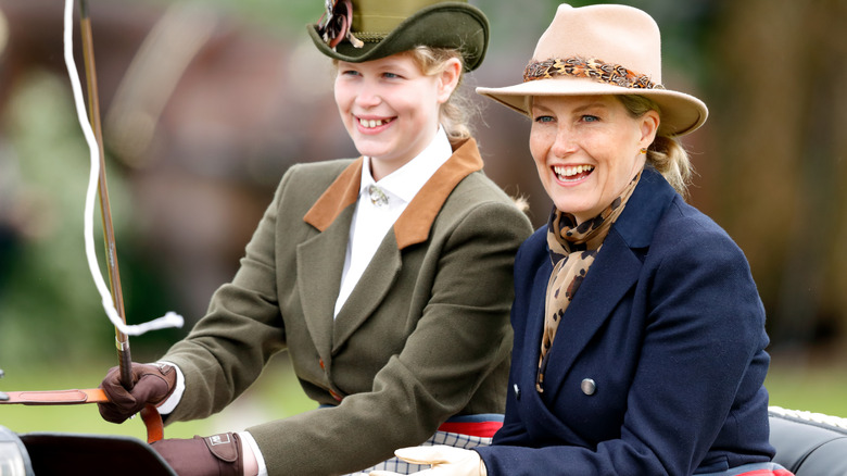 Lady Louise and her mother laughing