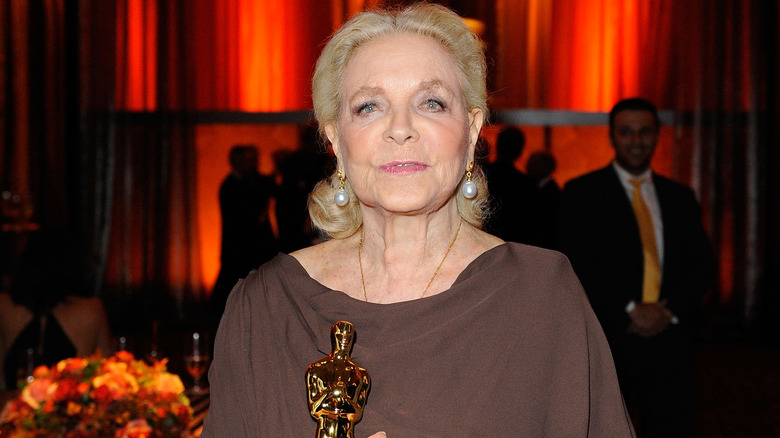 Lauren Bacall with her Oscar