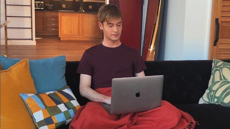 Tyler Henry on laptop