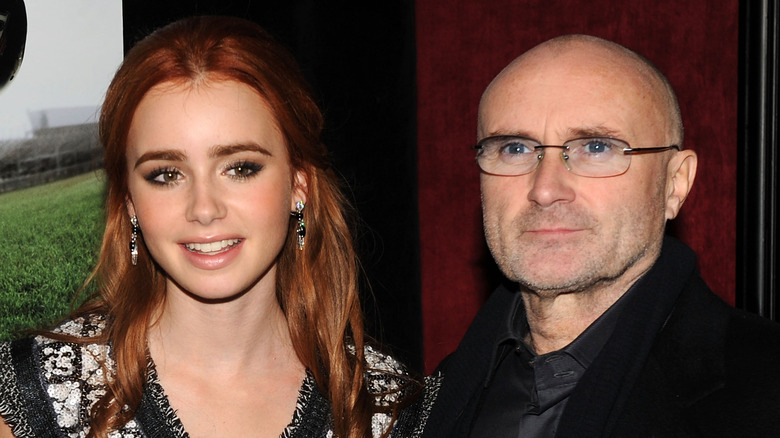 Lily Collins and Phil Collins