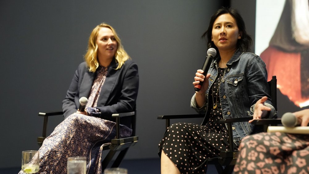 Liz Tigelaar and Celeste Ng at a Little Fires Everywhere event in 2020