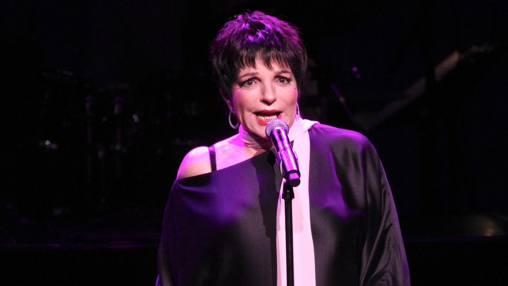 Liza Minnelli performing on stage in 2013