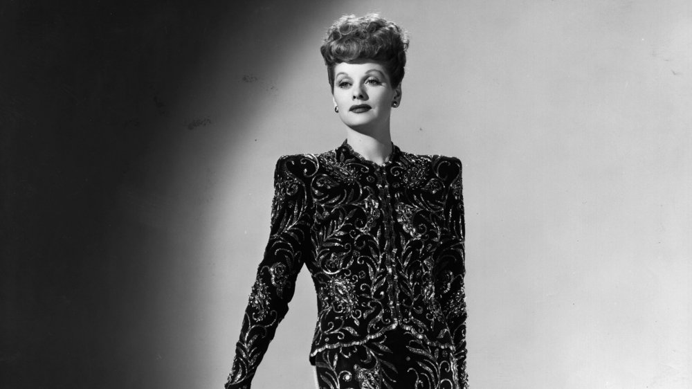 Lucille Ball in a fashion preview in the 1940s