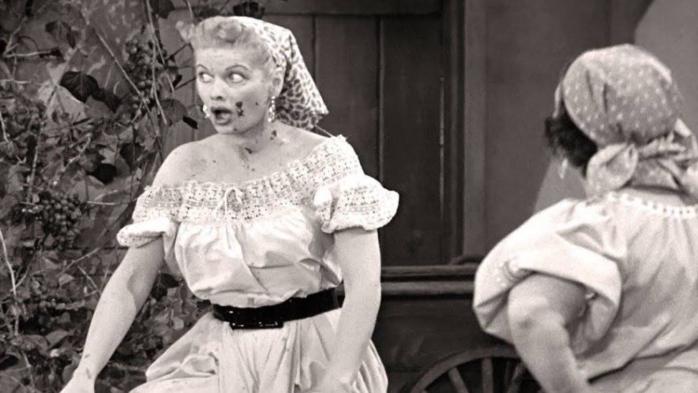 Lucille Ball in the grape stomping episode of I Love Lucy