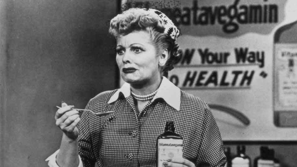 Lucille Ball performing the Vitameatavegamin skit on I Love Lucy