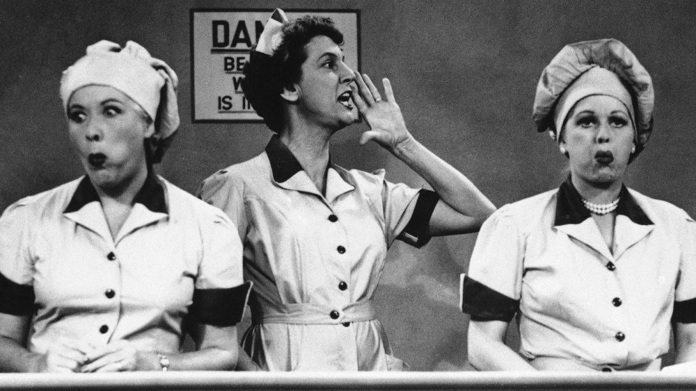 Vivan Vance, Lucille Ball, and another actress in I Love Lucy