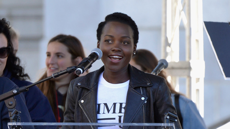 Lupita Nyong'o at the 2018 Women's March