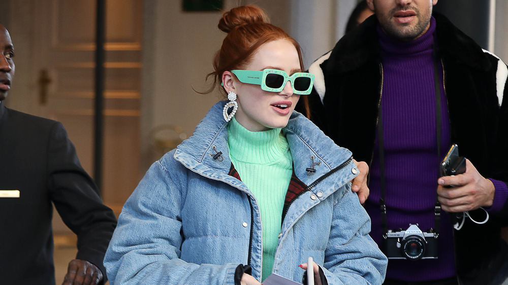 Madelaine Petsch posing for media