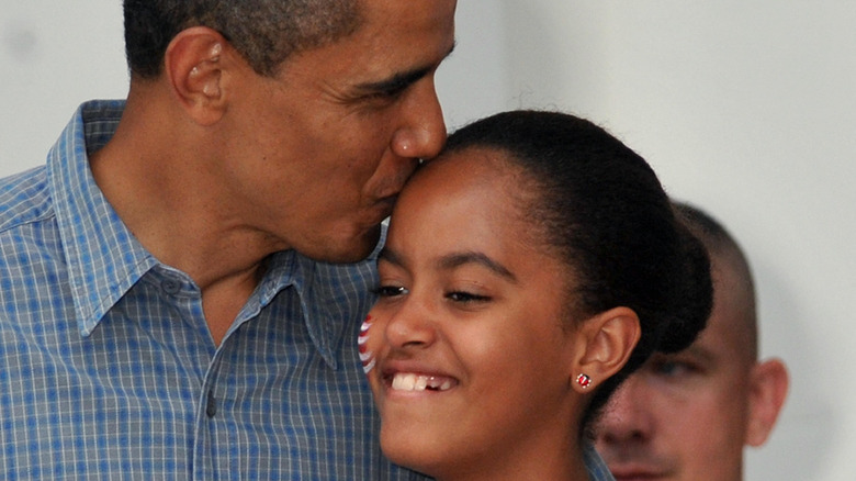 Barack Obama and Malia Obama