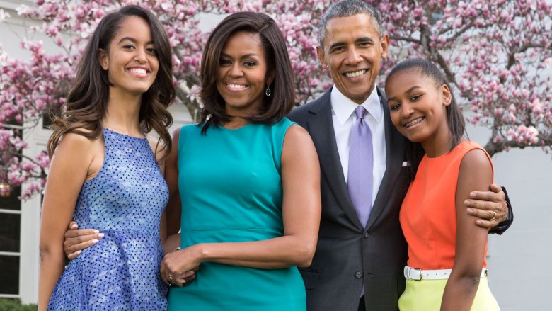 Obama family Malia, Michelle, Barack, Sasha