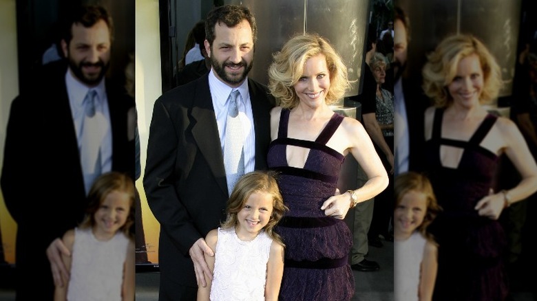 Maude Apatow with her parents