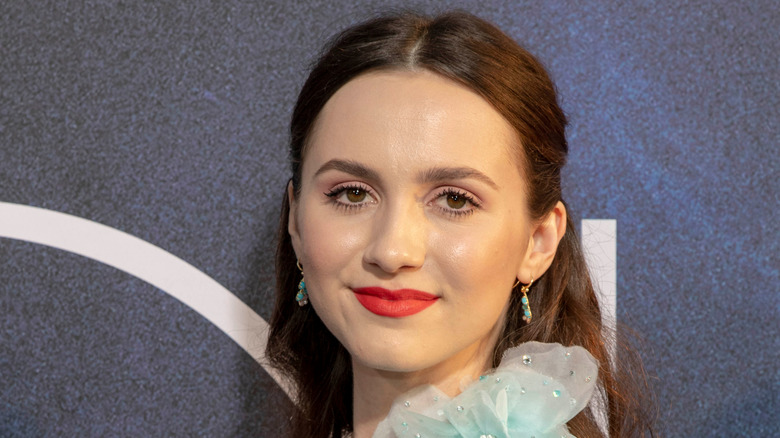 Maude Apatow wearing red lipstick