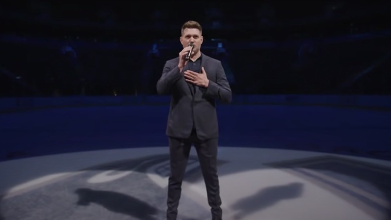 Michael Buble singing national anthem