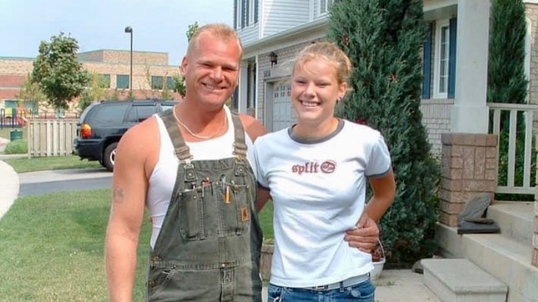 Mike Holmes and daughter smiling