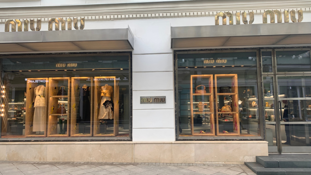 Exterior of a Miu Miu store