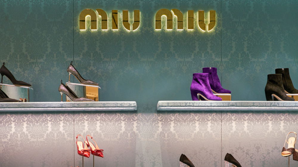 Shoes at a Miu Miu store