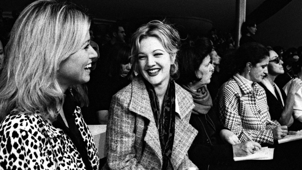 Drew Barrymore at a Miu Miu show