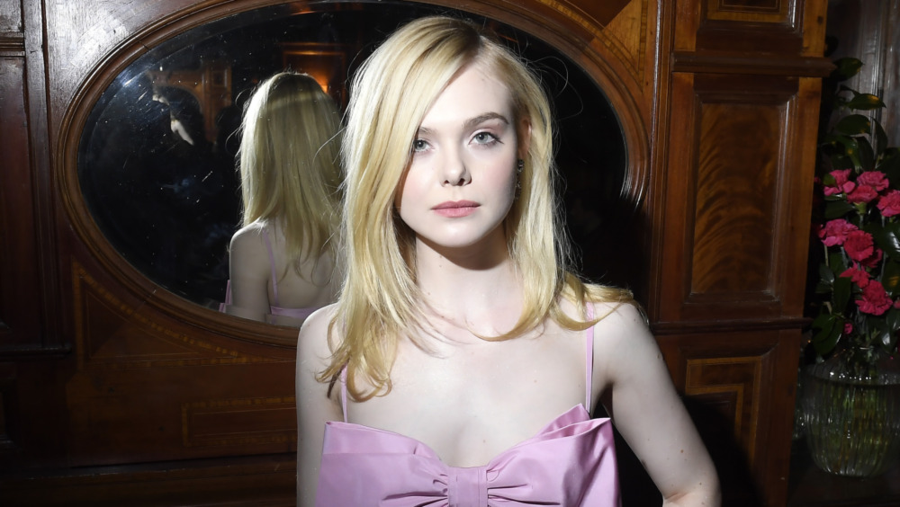 Elle Fanning at a Miu Miu show