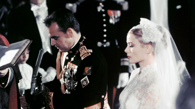 Grace Kelly and Prince Rainier  of Monaco's royal family