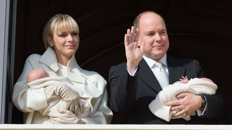 Princess Charlene, Prince Albert with kids of Monaco's royal family