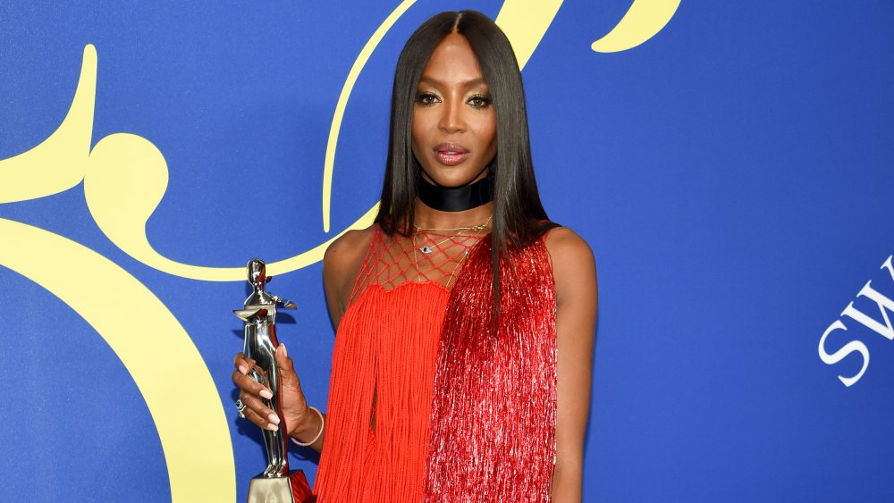 Naomi Campbell at a fashion award ceremony in 2018