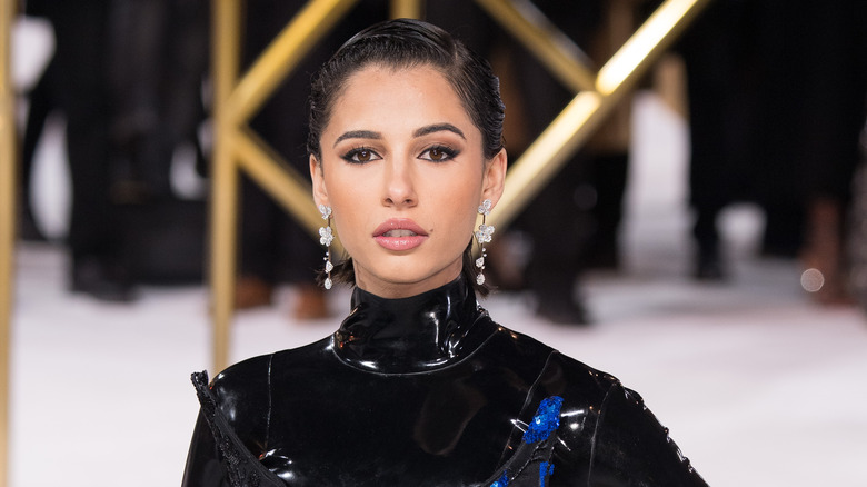 Naomi Scott attends the "Charlie's Angels" UK Premiere at The Curzon Mayfair on November 20, 2019 in London, England.