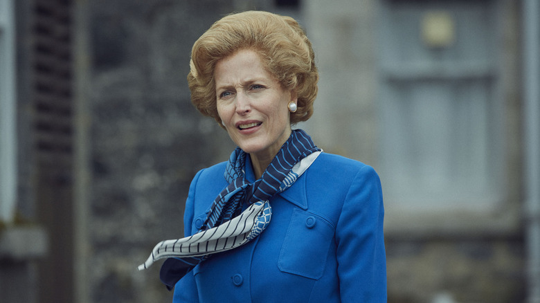 Gillian Anderson as Margaret Thatcher in The Crown