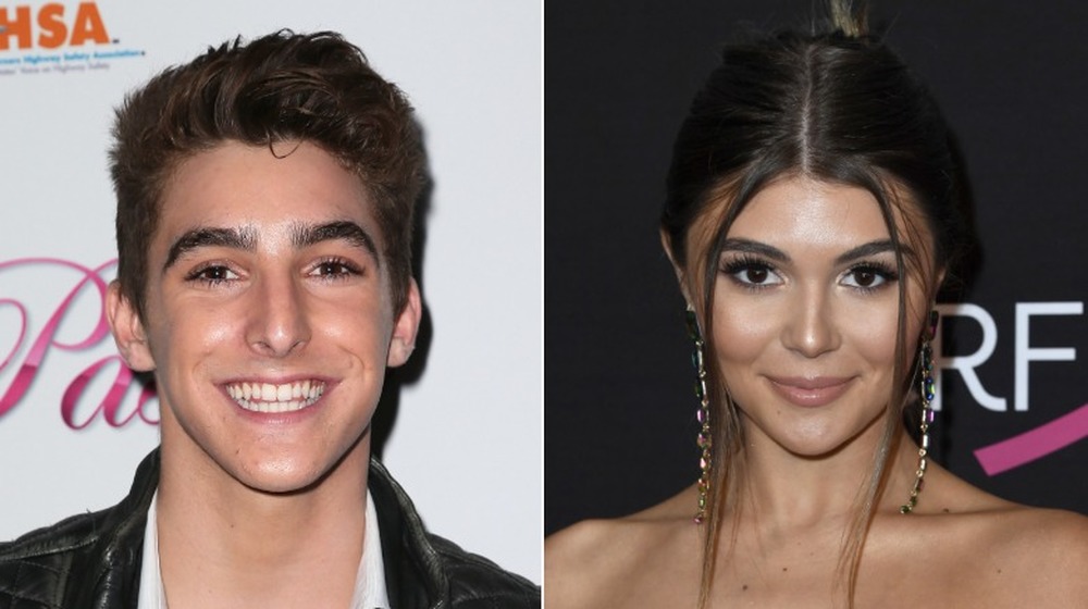 Olivia Jade Giannulli and Jackson Guthy, split image