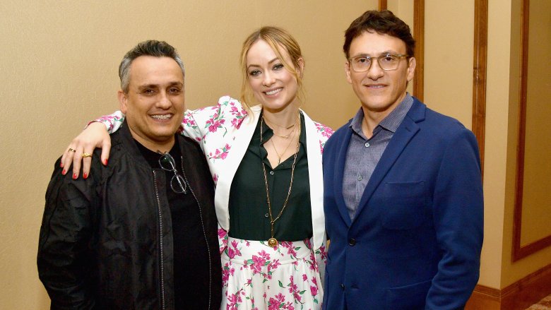 Olivia Wilde with the Russo brothers