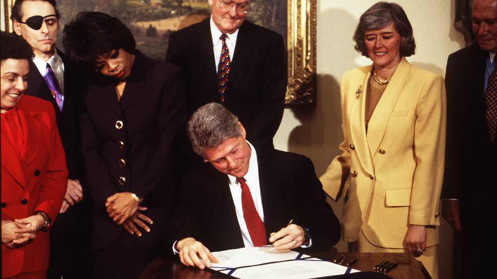 Oprah Winfrey and Bill Clinton