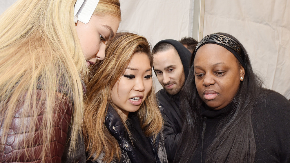 Pat McGrath working with models