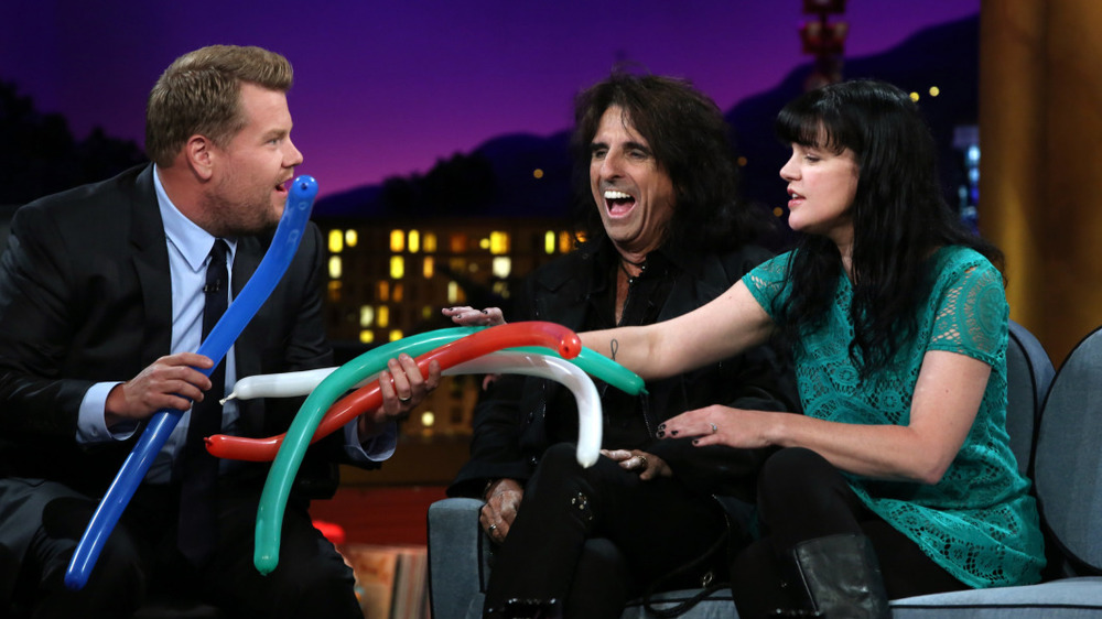 James Corden, Alice Cooper and Pauley Perrette