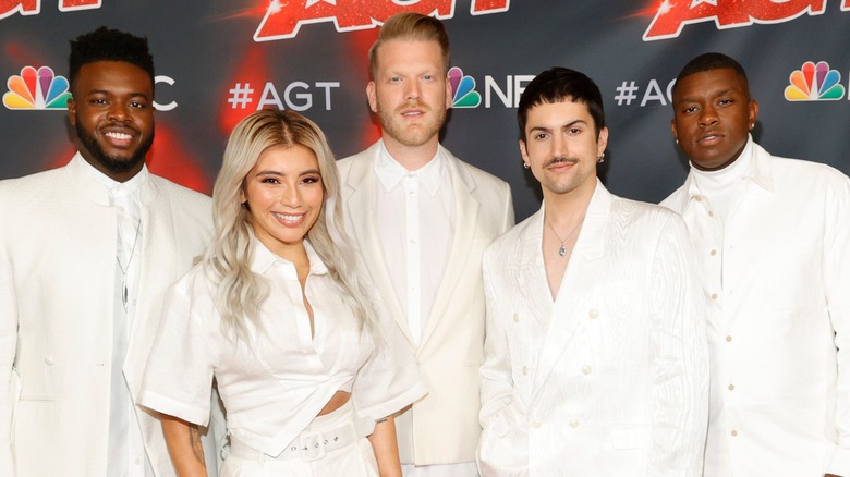 Pentatonix attending an event