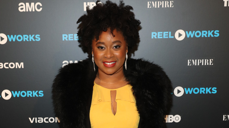 Phoebe Robinson in yellow dress