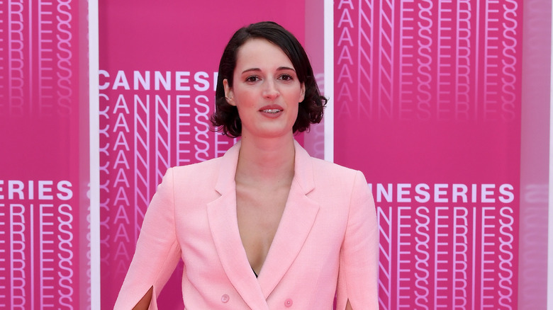 Phoebe Waller-Bridge wearing pink