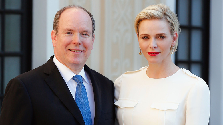 Prince Albert with Princess Charlene