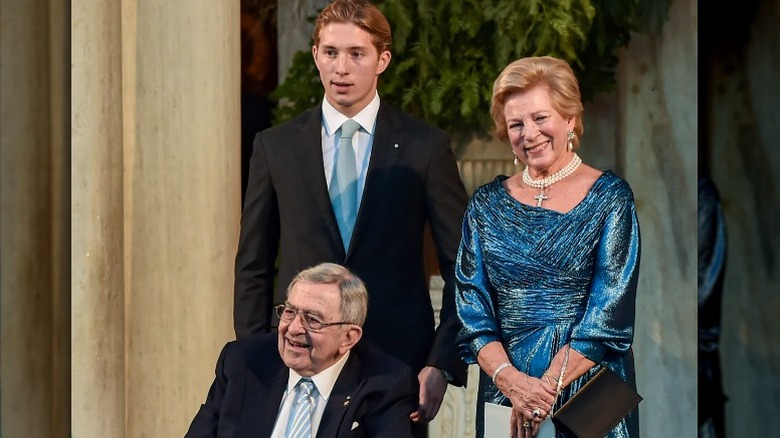 Prince Constantine Alexios with his grandparents