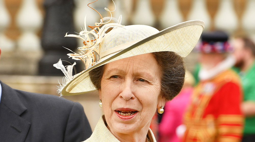 Princess Anne wearing a brimmed hat