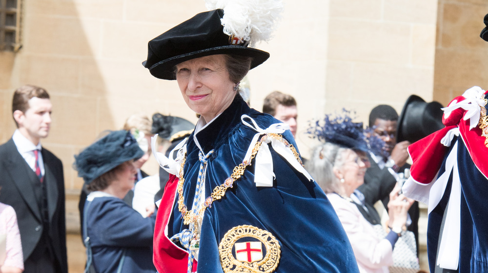 Princess Anne wearing royal robes