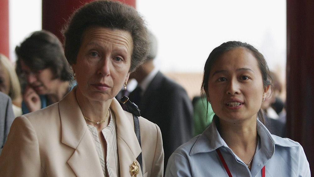 Princess Anne and a charity worker