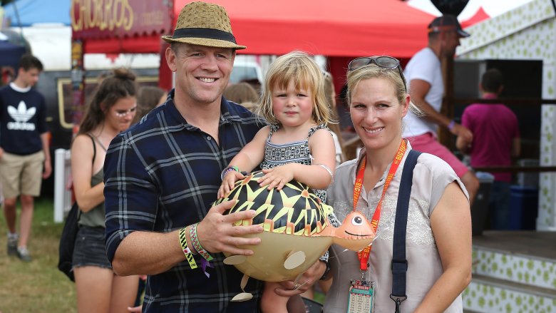 Zara Tindall with her husband Mike and daughter Mia