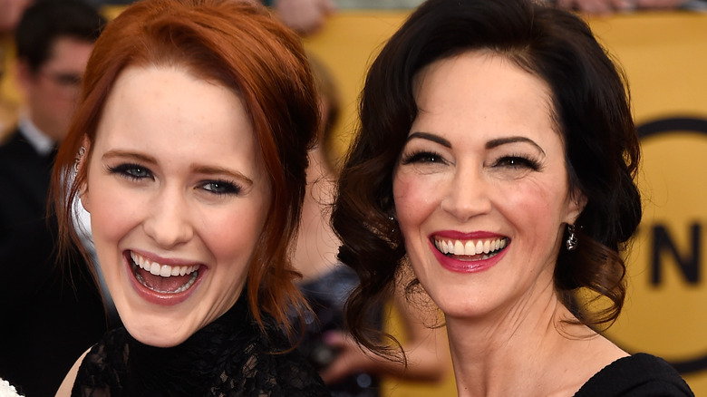 The Marvelous Mrs. Maisel star Rachel Brosnahan with House of Cards co-star Joanna Going in 2015