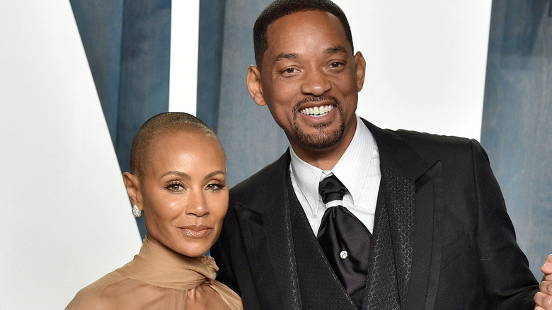 Will Smith and Jada Pinkett Smith attend the 2022 Vanity Fair Oscar Party hosted by Radhika Jones at Wallis Annenberg Center for the Performing Arts on March 27, 2022 in Beverly Hills, California.