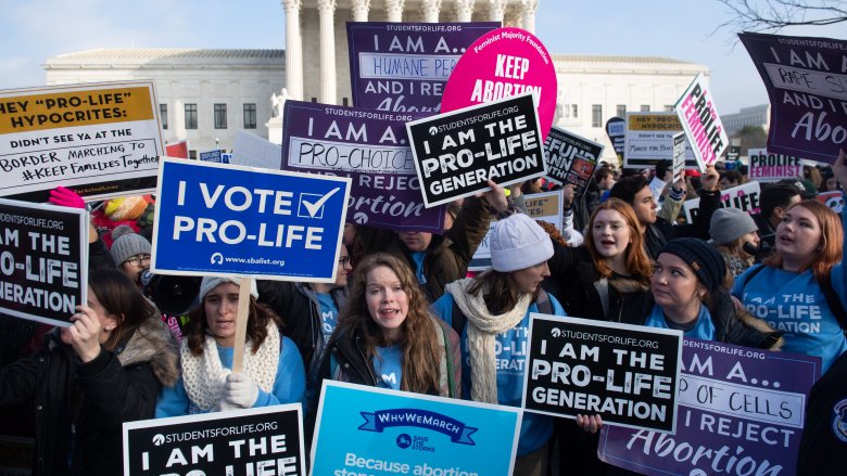 Pro-life protestors