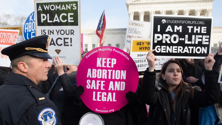 Abortion rights protestors