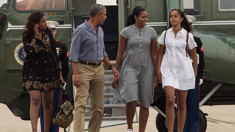 The Obama family including Sasha Obama